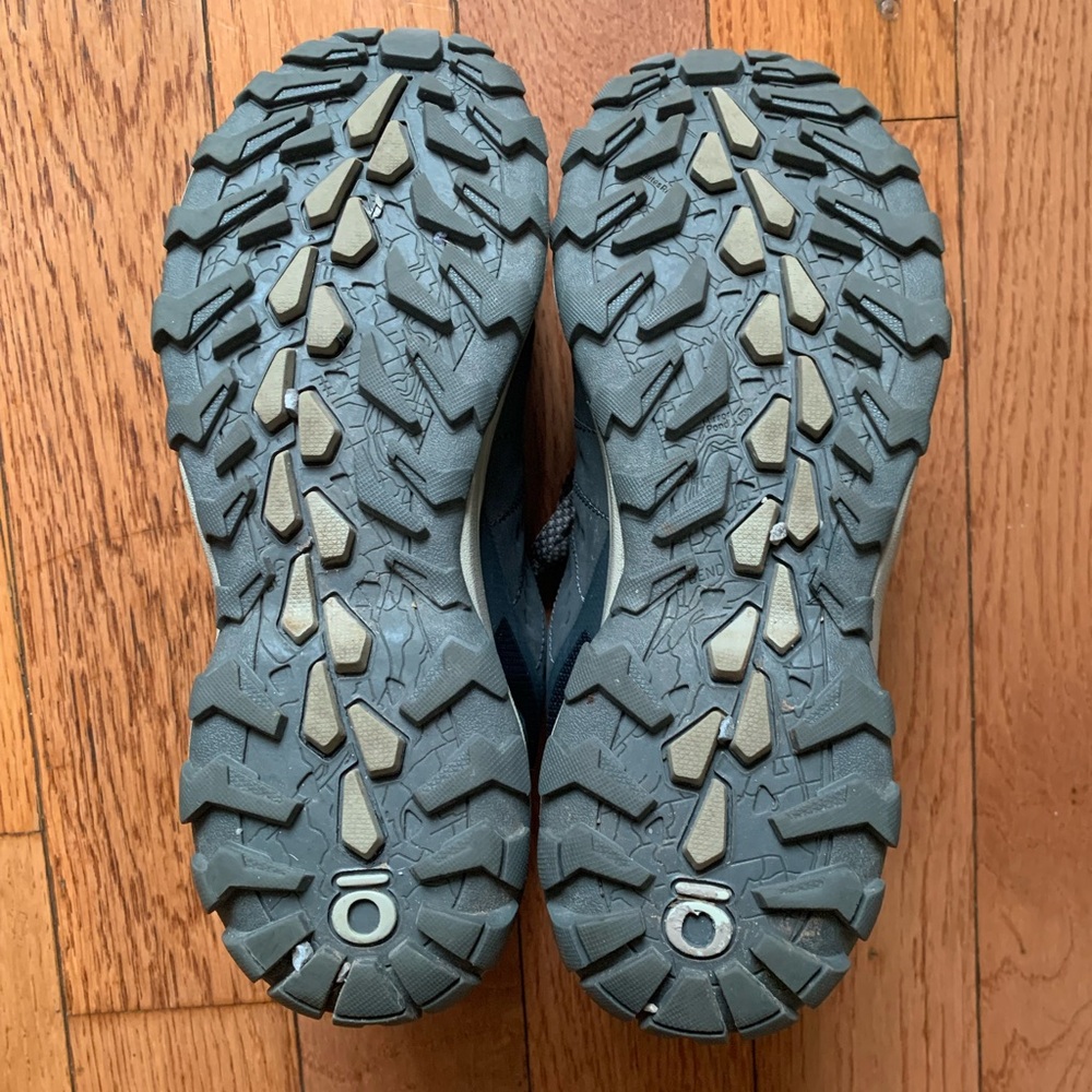 Oboz Sypes Wide Leather Waterproof Hiking Shoes Lava Rock Size 8 - Picture 9 of 10